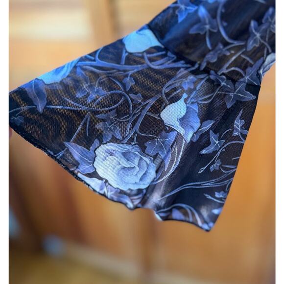 Dolls Kill Fairycore Garden Goth Coquette Funeral Rose Tunic Dress XS - Picture 6 of 7